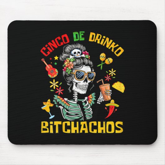 Cinco de Drinko Achos Cinco de Mayo Drink Muismat (Voorkant)