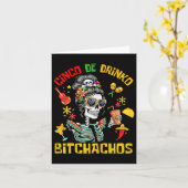 Cinco De Drinko Achos Cinco De Mayo Drinken  Kaart (Gele Bloem)