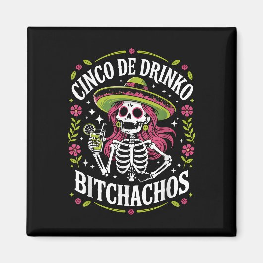 Cinco de Drinko Achos Cinco de Mayo Mexicaanse par Magneet (Voorkant)