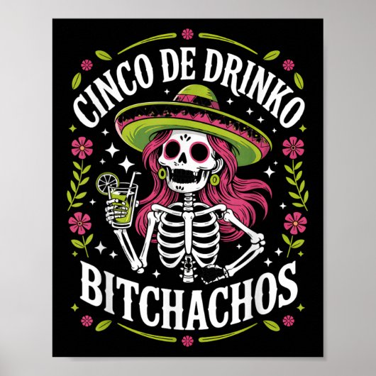 Cinco de Drinko Achos Cinco de Mayo Mexicaanse par Poster (Voorkant)