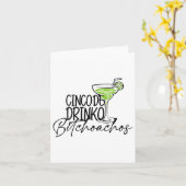 Cinco de Drinko Achos Funny Cinco de Mayo Drink Kaart (Gele Bloem)