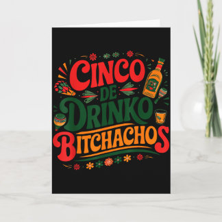Cinco De Drinko Achos Funny Mexican Drinking Women Kaart