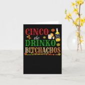 Cinco de Drinko Achos Mannen vrouwen Drink Kaart (Gele Bloem)