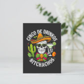 Cinco De Drinko Bitchachos Feestdagenkaart (Staand voorkant)