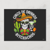 Cinco De Drinko Bitchachos Feestdagenkaart (Achterkant)