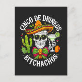 Cinco De Drinko Bitchachos Feestdagenkaart (Voorkant)