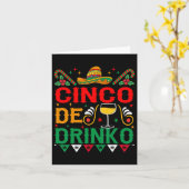 Cinco de Drinko Cinco de Mayo Grappig 1 Kaart (Gele Bloem)