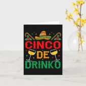 Cinco De Drinko Cinco De Mayo Grappig Kaart (Gele Bloem)