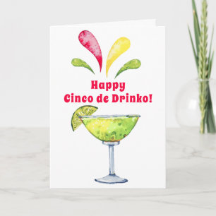 Cinco de Drinko  Cinco de Mayo Margarita Card Kaart