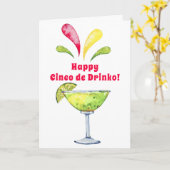 Cinco de Drinko |Cinco de Mayo Margarita-Kaart Kaart (Gele Bloem)
