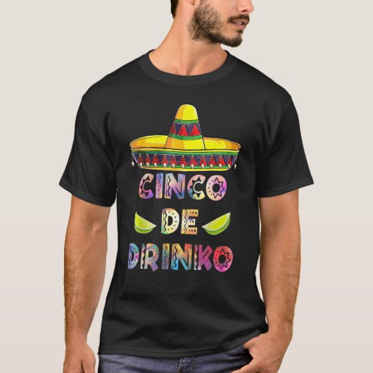 Cinco de Drinko cinco de Mayo met gitar cactus s s T-shirt (Voorkant)