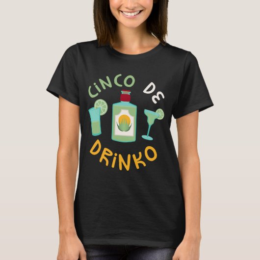 Cinco de Drinko Cinco de Mayo Party T-shirt (Voorkant)