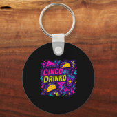 Cinco de drinko feest vijf mei maand feest 5 sleutelhanger (Voorkant)