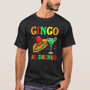 Cinco De Drinko Fiesta Women Mannen Sombrero Tequi T-shirt