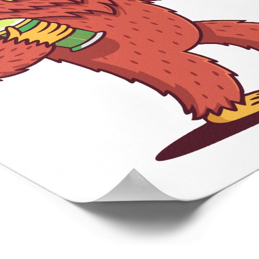 Cinco de Drinko Funny Bigfoot in Sombrero Poster (Hoek)