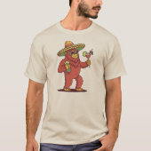 Cinco de Drinko Funny Bigfoot in Sombrero T-shirt (Voorkant)
