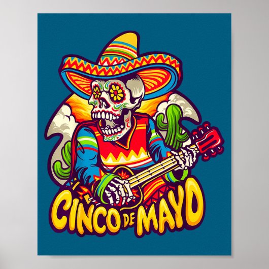 Cinco de drinko grappige cinco de mayo feest drank poster (Voorkant)