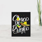 Cinco De Drinko Grappige Cinco De Mayo Mannen Vrou Kaart (Voorkant)
