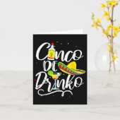 Cinco De Drinko Grappige Cinco De Mayo Mannen Vrou Kaart (Gele Bloem)