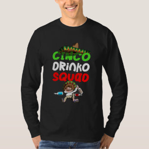 Cinco De Drinko Mexican Sombrero Alcohol Drink Mex T-shirt