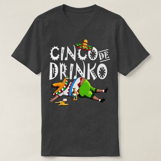 Cinco De Drinko Mexican Sombrero Mustache Mexico T-shirt (Design voorkant)