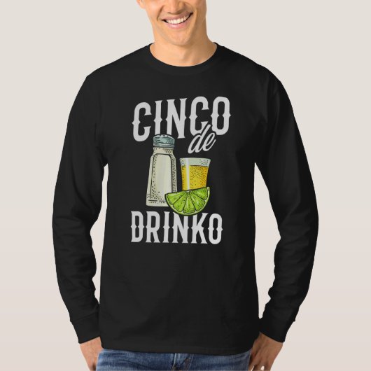 Cinco de Drinko Party Salt Limoen Tequila Three am T-shirt (Voorkant)