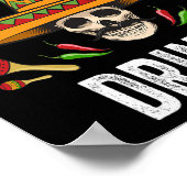 Cinco De Drinko Shirt Funny Mexican Skull Cinco De Poster (Hoek)