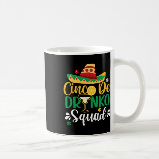 Cinco De Drinko Squad Funy 5 Cinco De Mayo Mexicaa Koffiemok (Rechts)
