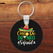 Cinco De Drinko Squad Funy 5 Cinco De Mayo Mexicaa Sleutelhanger (Voorkant)