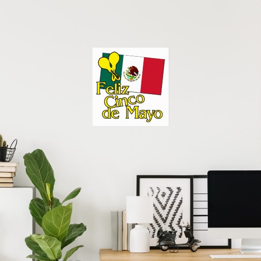 Cinco de Flag Poster (Thuiskantoor)