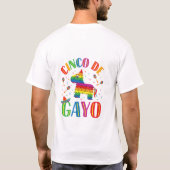 Cinco de Gayo Gay Pride Cinco de Mayo T-shirt (Achterkant)