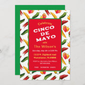 Cinco de May chilies Kaart (Voorkant / Achterkant)