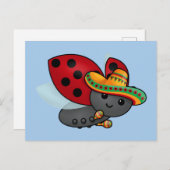 Cinco de May Ladybug Briefkaart (Voorkant / Achterkant)