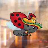Cinco de May Ladybug Raamsticker (Vel 2)