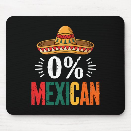 Cinco de mayo 0% Mexicaanse grappige sombrero fees Muismat (Voorkant)
