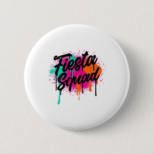 Cinco de Mayo 2024 Fiesta Squad Fiesta Mexicaanse Ronde Button 5,7 Cm (Voorkant)