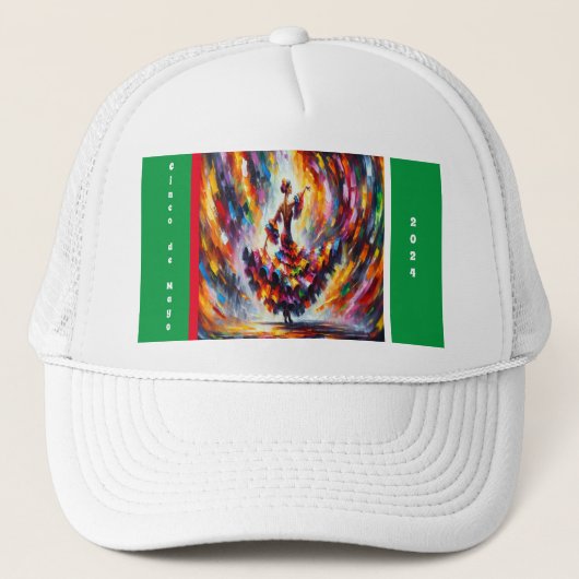 Cinco de Mayo 2024 Flamenco Danser Trucker Pet (Voorkant)