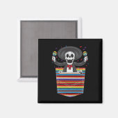 Cinco de Mayo 2025 Calaca Dekenzak Serape Me Magneet (Voorkant / Achterkant)