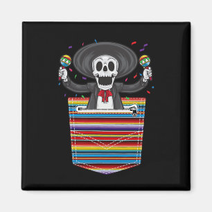 Cinco de Mayo 2025 Calaca Dekenzak Serape Me Magneet