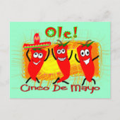 Cinco de Mayo 3 DansChili Peppers-Schattig Briefkaart (Voorkant)