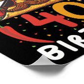 Cinco de Mayo 40e verjaardag Taco Leeftijd 40 Mexi Poster (Hoek)