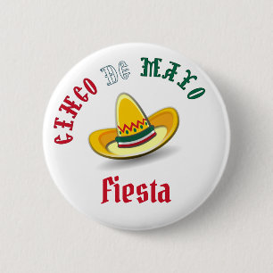 Cinco de Mayo 5 Festival Ronde Button 5,7 Cm