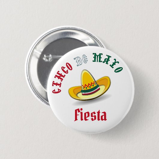 Cinco de Mayo 5 Festival Ronde Button 5,7 Cm (Voorkant /achterkant)