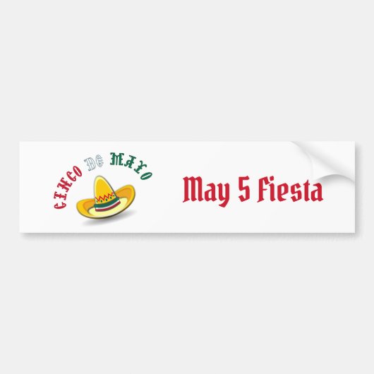 Cinco de Mayo 5 mei Fiesta Bumpersticker (Voorkant)