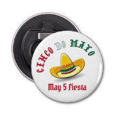  Cinco de Mayo 5 mei Fiesta Button Flesopener (Voorkant)