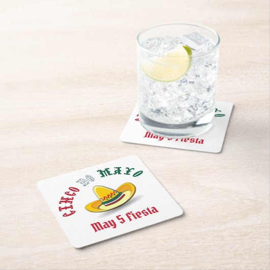  Cinco de Mayo 5 mei Fiesta Kartonnen Onderzetters (Insitu)