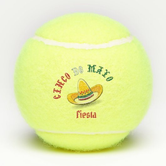  Cinco de Mayo 5 mei Fiesta Tennisballen (Achterkant)