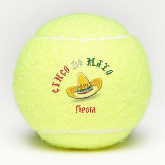 Cinco de Mayo 5 mei Fiesta Tennisballen (Voorkant)