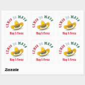 Cinco de Mayo 5 mei Fiesta Vierkante Sticker (Vel)