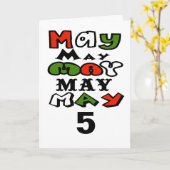 Cinco de Mayo (5 mei) Kaart voor aanpassing (Gele Bloem)